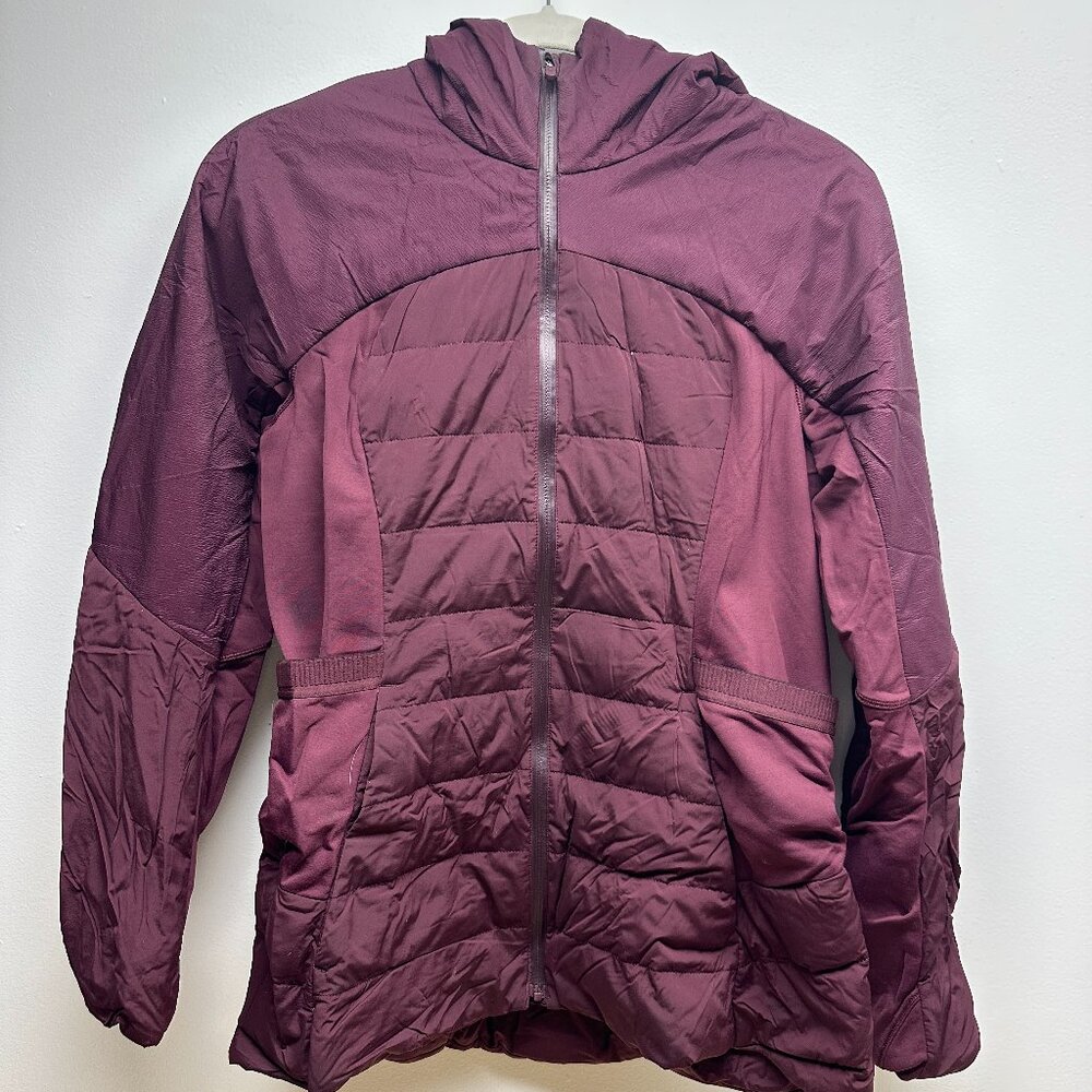 Lululemon Down For It All Jacket Dark Adobe Size 8
